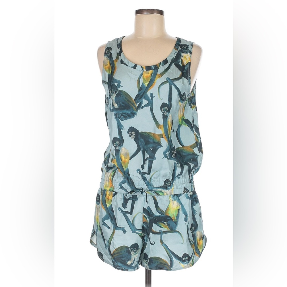 Valentino Monkey Print Silk Romper